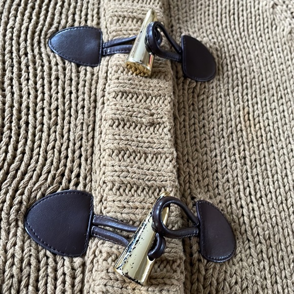 Michael Kors Poncho Cape Cardigan Sweater with zipper & toggles size Medium - Picture 12 of 16